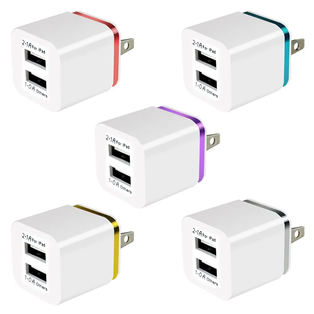 US Plug Dual USB зарядное устройство AC настенное зарядное устройство адаптер для IPhone Xs max XR X для samsung для Xiaomi портативное мини домашнее дорожное зарядное устройство