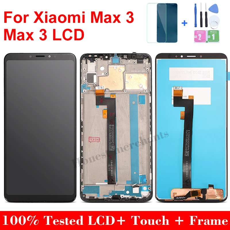 ЖК-дисплей 6 91 &quotс дигитайзером в сборе для Xiaomi Mi Max 3 сменный ЖК-экран с рамкой