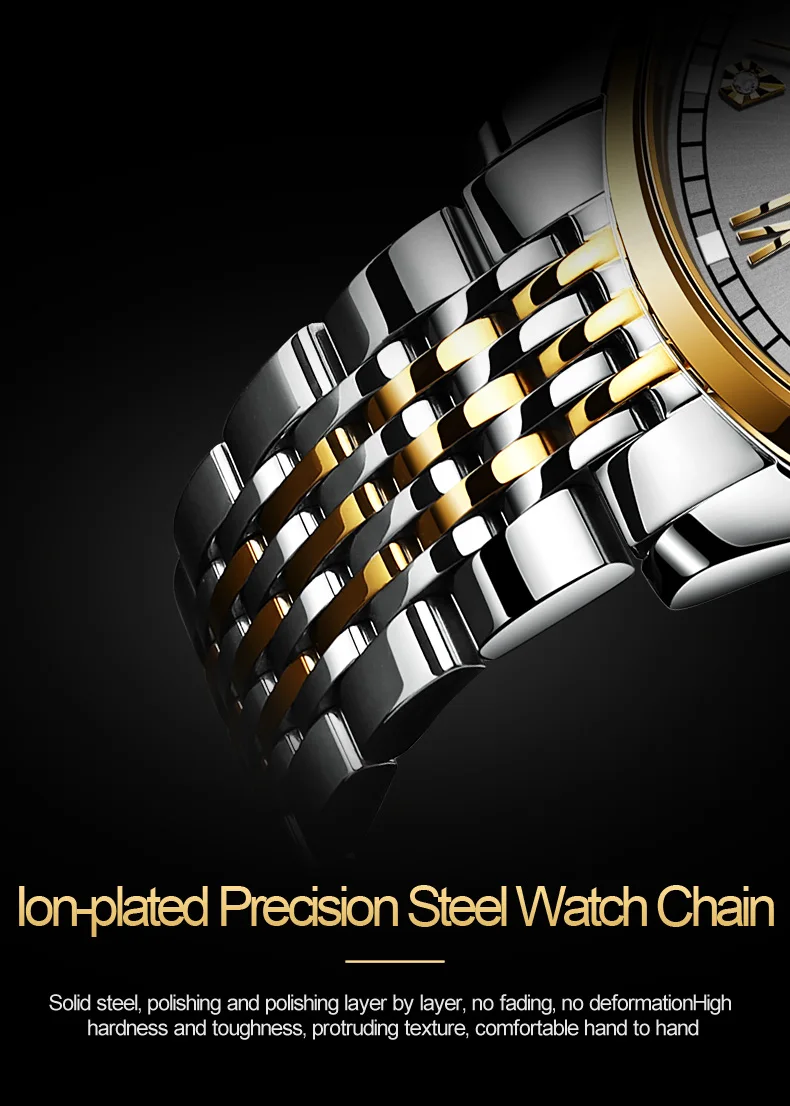 New OLEVS Men’s Mechanical watch Switzerland Wristwatch Business Mens Waterproof Steel strap Automatic Mechanical Watches Gift