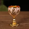 Mini Wine Glass Relief Vodka Goblet Cup Russia ancient Alloy Tumbler Portable Personalized 30ml Shot Glass Wedding Decoration ► Photo 2/6