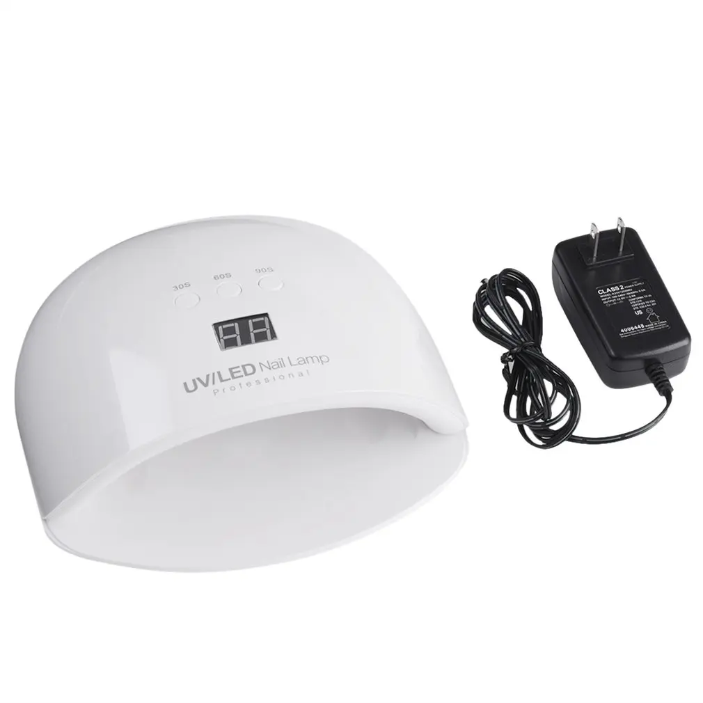

New Professional DC 12V/2A 24W UV/LED Nail Lamp Nail Dryer Unique Design Intelligent Induction Three Setting Buttons An Adapter