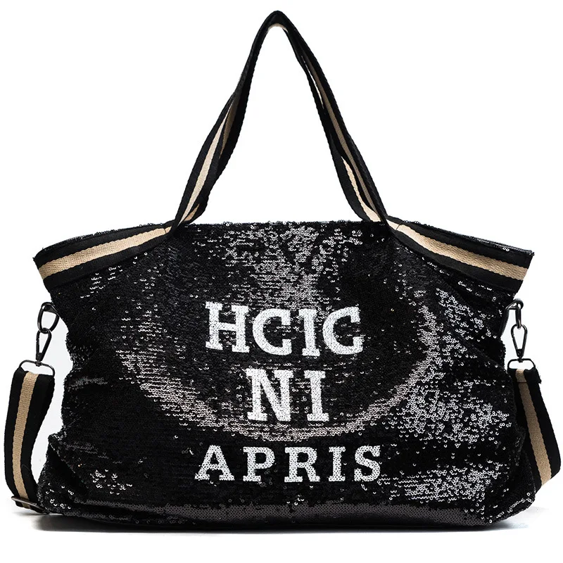 

New Style Simple Fashion Hand Shoulder Sequin Women's Large Bag