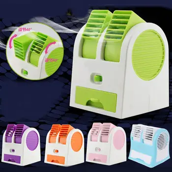

Mini USB Small Fan Cooling Portable Desktop Dual Bladeless Air Conditioner
