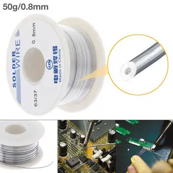 

50g 0.8mm No-clean Rosin Core Solder Tin Wire Reel Tin Lead Wire with 2% Flux and Low Melting Point for Electric Soldering Iron