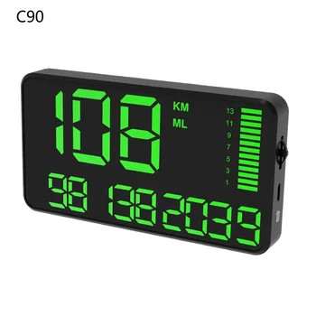 

Universal GPS HUD Speedometer Odometer Car Digital Speed Display MPH Over Speed Alarm Car Clock for All Vehicles C80 C90