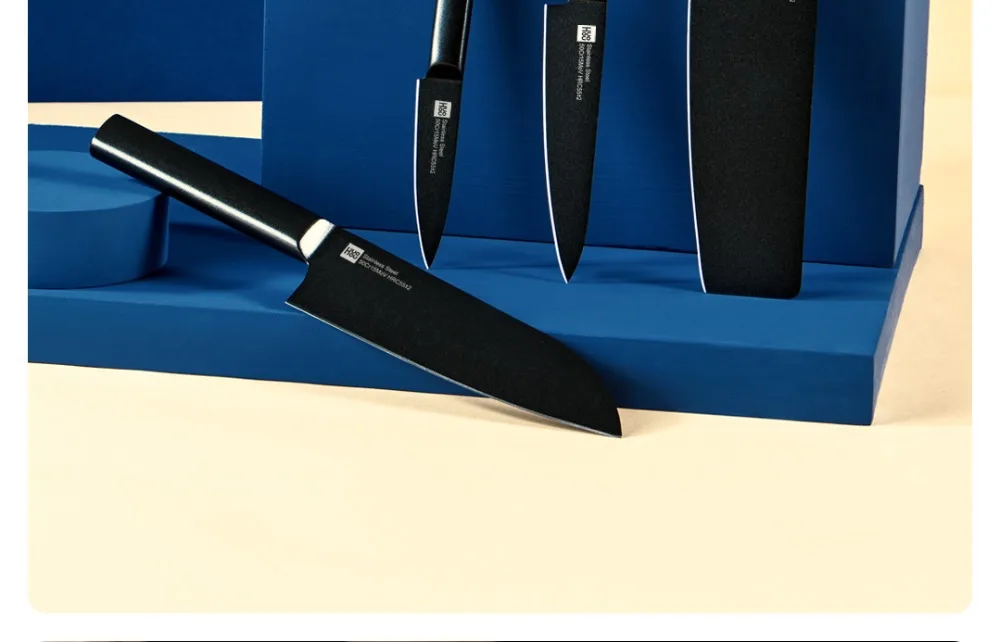 Gadgetoo Huohou Non Stick Stainless Steel Kitchen Knife 5 In 1 Combo Hu0076