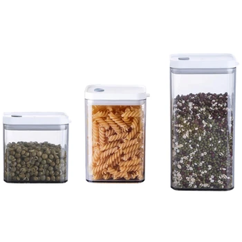 

3PCS Household Grain Multigrain Transparent Sealed Jar Food Storage Jar Dried Fruit Snack Storage Jar