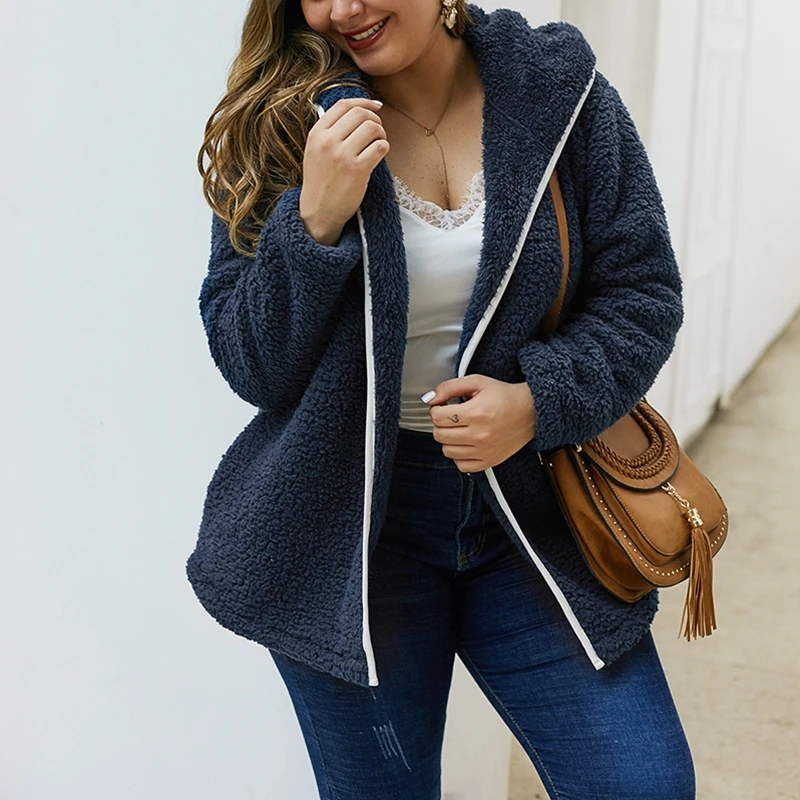 Осенняя и зимняя модная женская толстовка большого размера 5XL6X 7XL 8XL 9XL бюст 145 см карман сплошной цвет пальто толстая секция