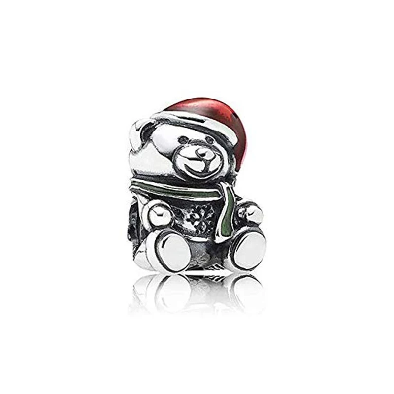 925 пробы, серебро, золото, бусины в виде животных, подходят к оригиналу Pandora, очаровательный браслет, серебро 925, хорошее ювелирное изделие, День святого Валентина - Цвет: 15