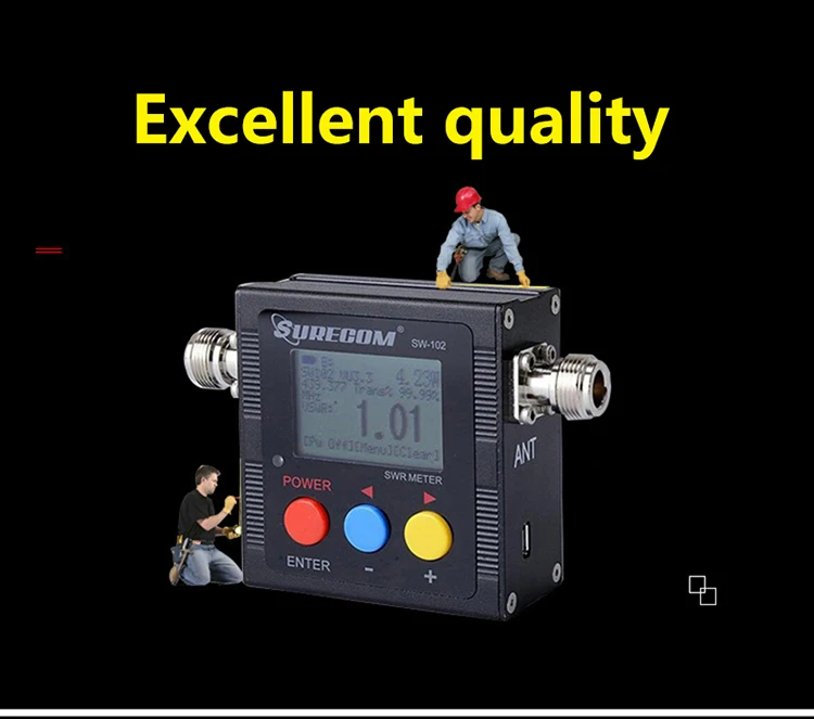 Surecom SW-102 125-525Mhz VHFUHF Antenna Power & SWR MeterDigital VHFUHF SWR & POWER WATT METER (5)