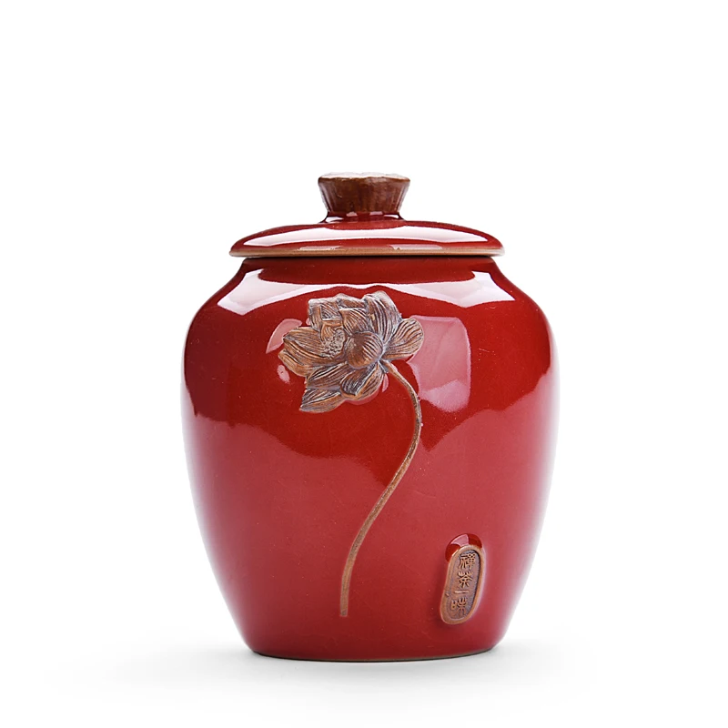 5 CHANSHOVA ceramic tea jar sealed storage tank teapot tea box Chinese tea set tea container tea storage barrel travel tea set - Цвет: 5