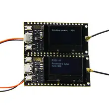 2 pçs/sets ttgo longos sx1278 esp32 0.96 oled, 32mt bit (4mb) 433mhz para arduino