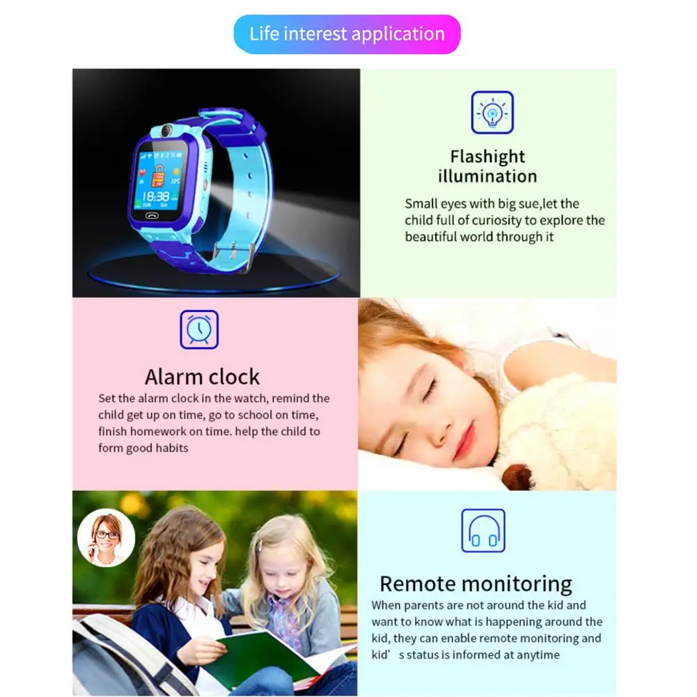Q12B Детские Смарт-часы телефон водонепроницаемый LBS Smartwatch дети позиционирование вызов 2G SIM карта удаленный локатор часы для мальчиков и девочек