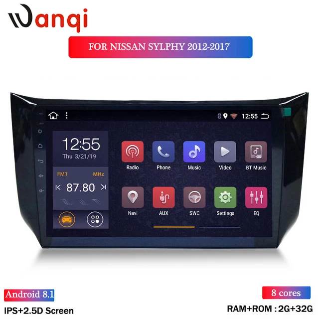 Eight cores Wan qi 2G ram 32G rom 10,1 дюймов Android 8,1 автомобильный dvd gps навигатор для NISSAN Sylphy 2012-2017мультимедийная радиосистема - Цвет: Eight cores
