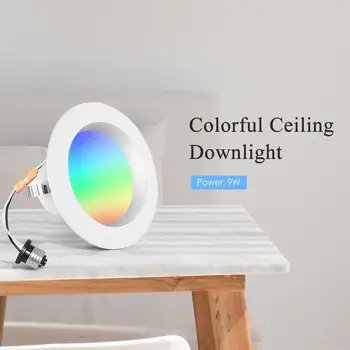 

Colorful Ceiling Downlight 9W APP Remote Control Bluetooth Smart Lamp