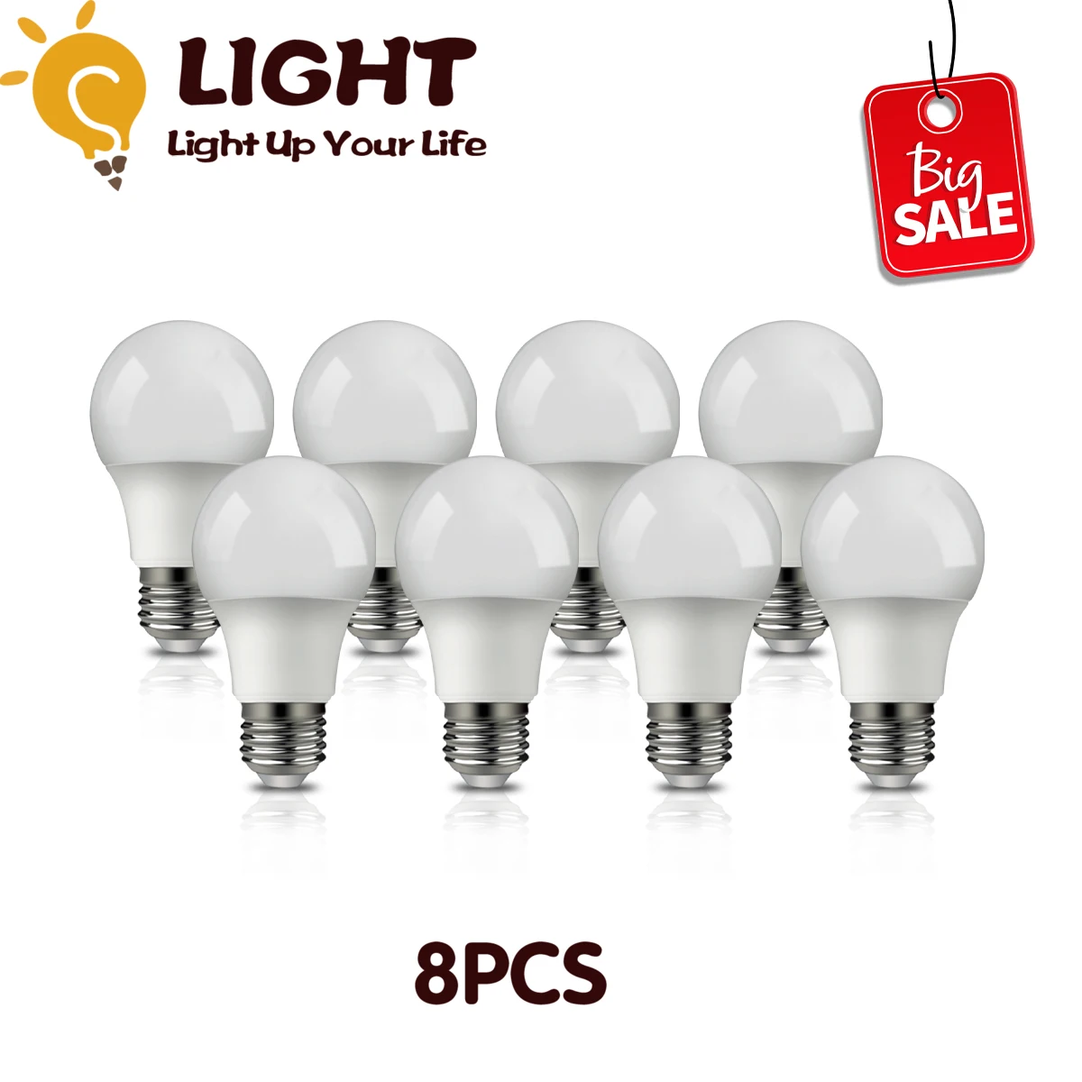 Promotion LED Bulb A60 9W 8pcs E27 B22 3000K/6000K Warm White/Cold WhiteIndoor Home Office Lighting Lamp Non Dimmable Bulb