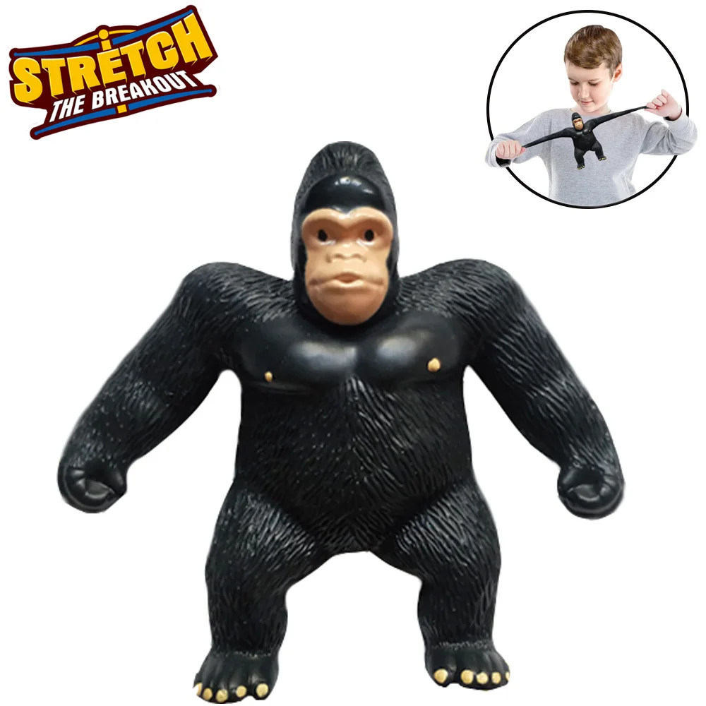 Extensible Gorilla Toy Animal Fun Kids Enfants Stretch Figure Wildlife Armstrong 