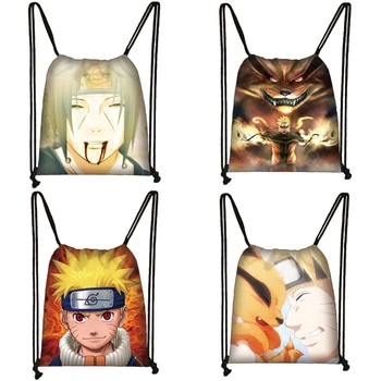 

Japan Anime Print Drawstring Bag Women Travel Bag Teenager School Bag Brown Girl And Boy Backpack Fashion Female Storage Bags t1