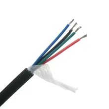 4 жильный кабель гибкий Управление провода 0,14, 0,2, 0.3mm м² 26awg, 24awg, 22awg, луженая медь 10 м