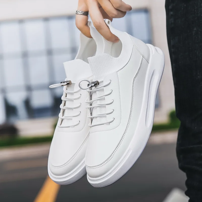 pure white leather shoes