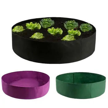 

Round Breathable Felt Vegetable Grow Bag Bucket Garden Nursery Seedling Planting Flower Pot Container