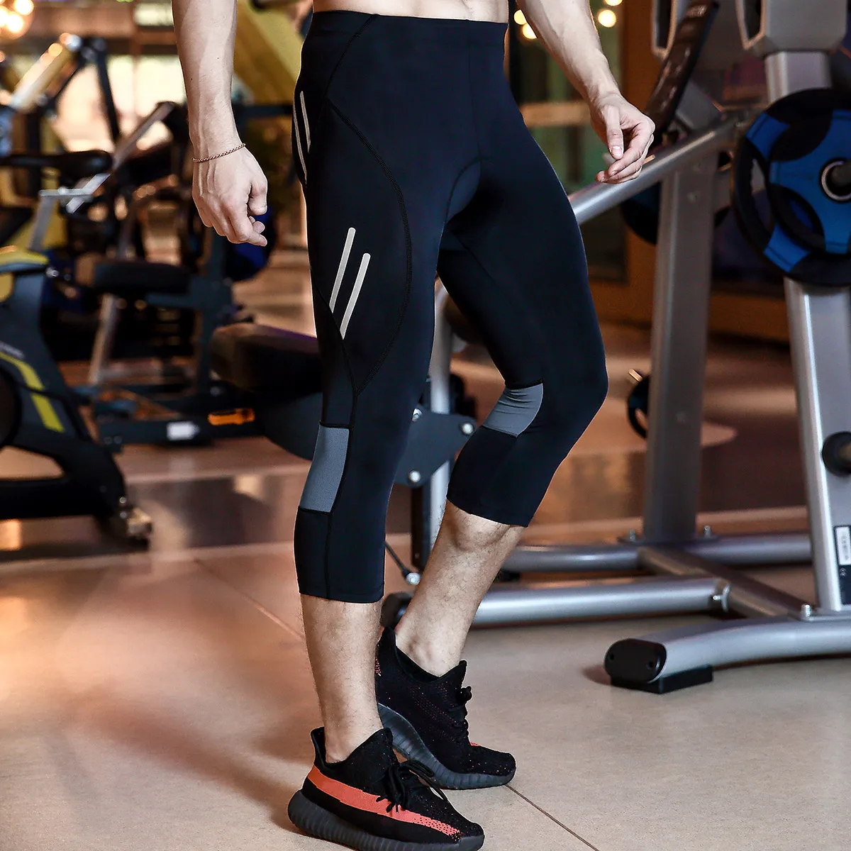 Man's Cropped Trousers Cycling Pants Mountain Bike Pants Outdoor Sports Quick-drying Bicycle Pants MTB Bike Tights Downhill