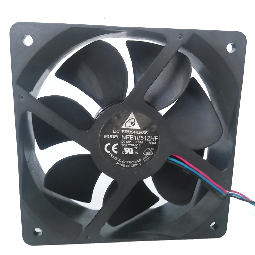 

Cooling fan for delta NFB10512HF -7F03 DC 12V 0.39A 3-wire 3-pin connector 70mm 105x105x32mm Server Square Cooling fan