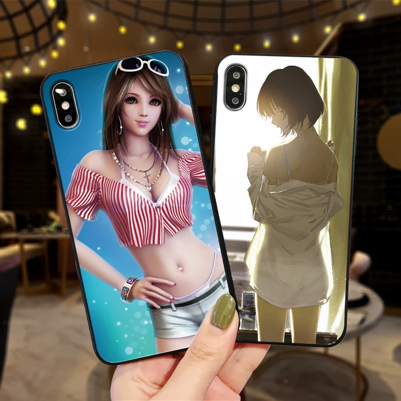Мягкий чехол из ТПУ с рисунком для девочек Apple IPhone X XR XS MAX 5 5S 5C SE 6 S 7 8 Plus ipod touch
