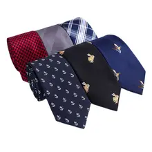 6cm Rabbit Anchor Jacquard Polyester Ties Fashion Mens Casual Skinny Tie Banquet Wedding Party All Match Necktie