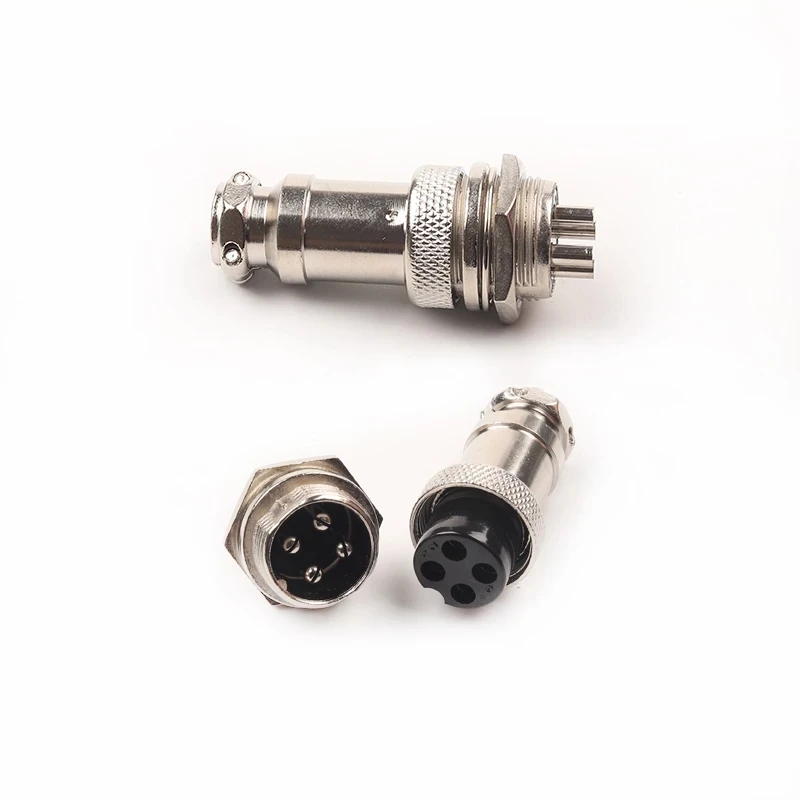 1 Set GX16 Nut TYPE Male & Female Electrical Connector 2/3/4/5/6/7/8/9/10 Pin Circular Aviation Socket Plug Wire Panel Connector 5