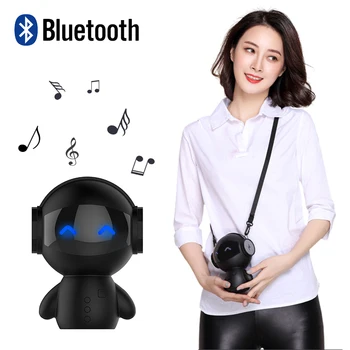 

Portable Cartoon Robot Wireless Smart Bluetooth CRS 3.0+ Stereo Speaker Outdoor Mobile Phone Charger AUX TF MP3 Player Bass