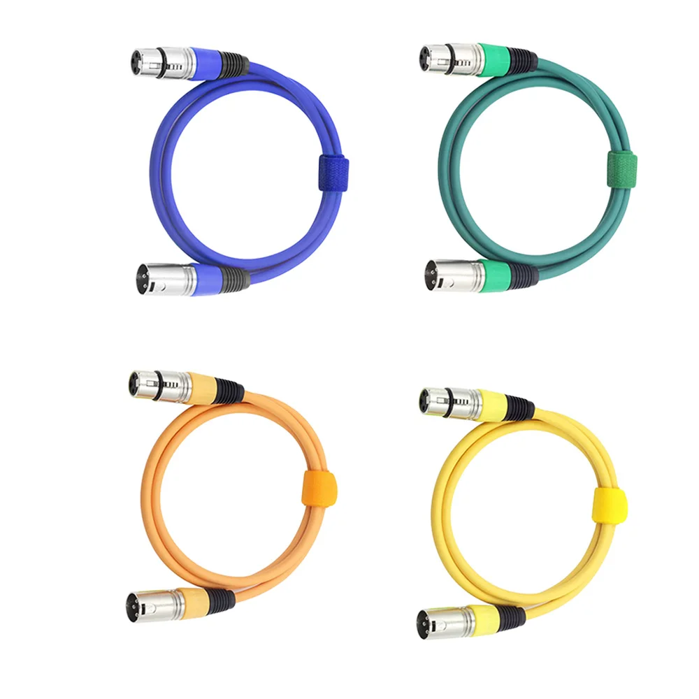 6PCS 2M DMX512 Microphone Cable Male to Female XLR Color Instrument Karaoke - 6 Color(D) |
