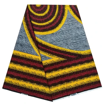 

New Arrival pagne Wax Lace Fabrics 6 Yards High Quality African 100% Cotton Print Fabric African Tissus Wax pagne Material Soft