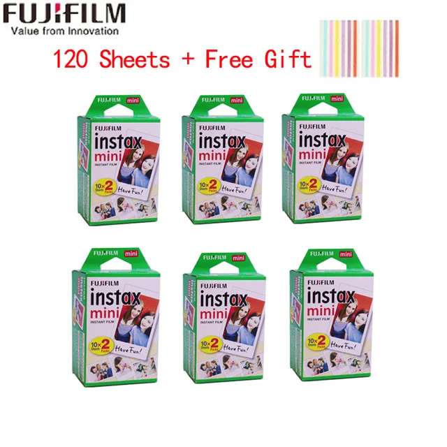 10-200 листов Fuji Fujifilm instax mini 9 8 с белыми краями, цветные пленки для камеры instax - Цвет: 120 sheets