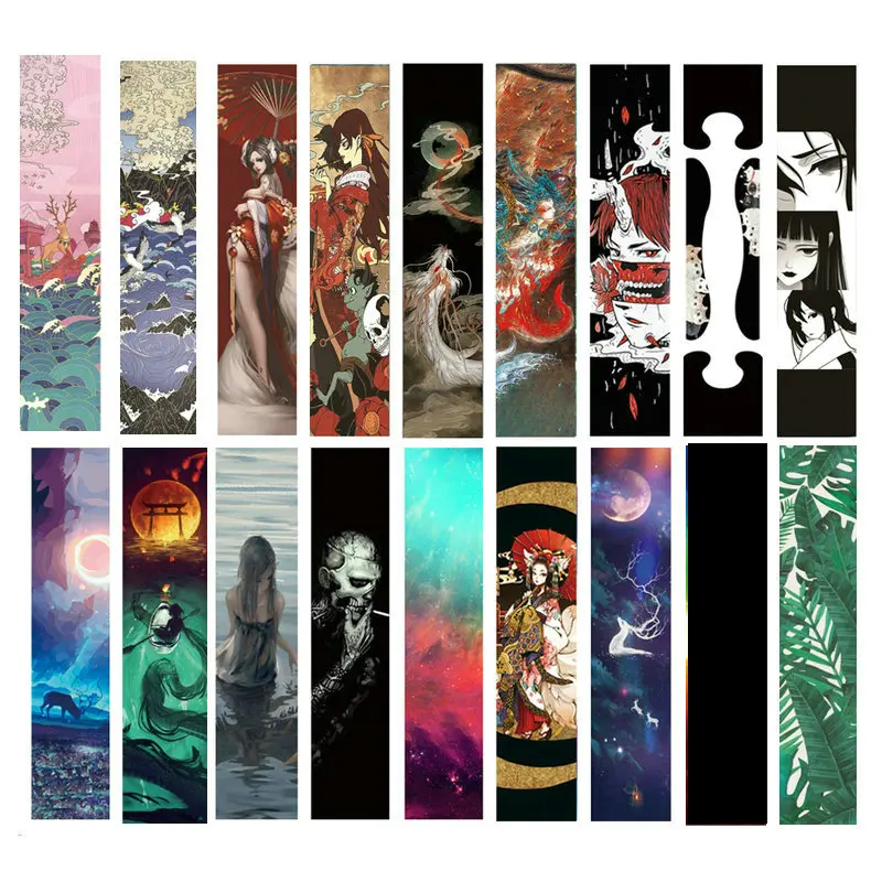 122cm long board skateboard sandpaper dance board hollow DIY double rocker wear resistant waterproof air hole sticker