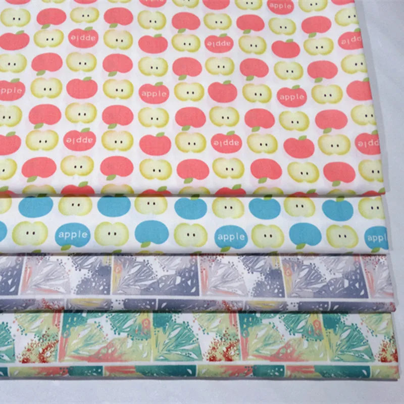 Пол метра маленькое яблоко печати лоскутное хлопок ткань для ткани Дети Домашний текстиль для шитья Тильда куклы B610