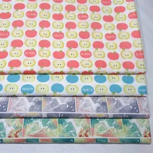 Пол метра маленькое яблоко печати лоскутное хлопок ткань для ткани Дети Домашний текстиль для шитья Тильда куклы B610