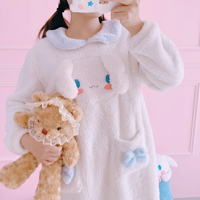 Плюшевые пижамы с изображением собаки My Melody Cinnamoroll пижамные комплекты длинными