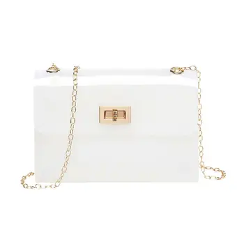 

Women Girls PVC Handbag Chain Shoulder Bag Purse Tote Messenger Satchel 4XFF