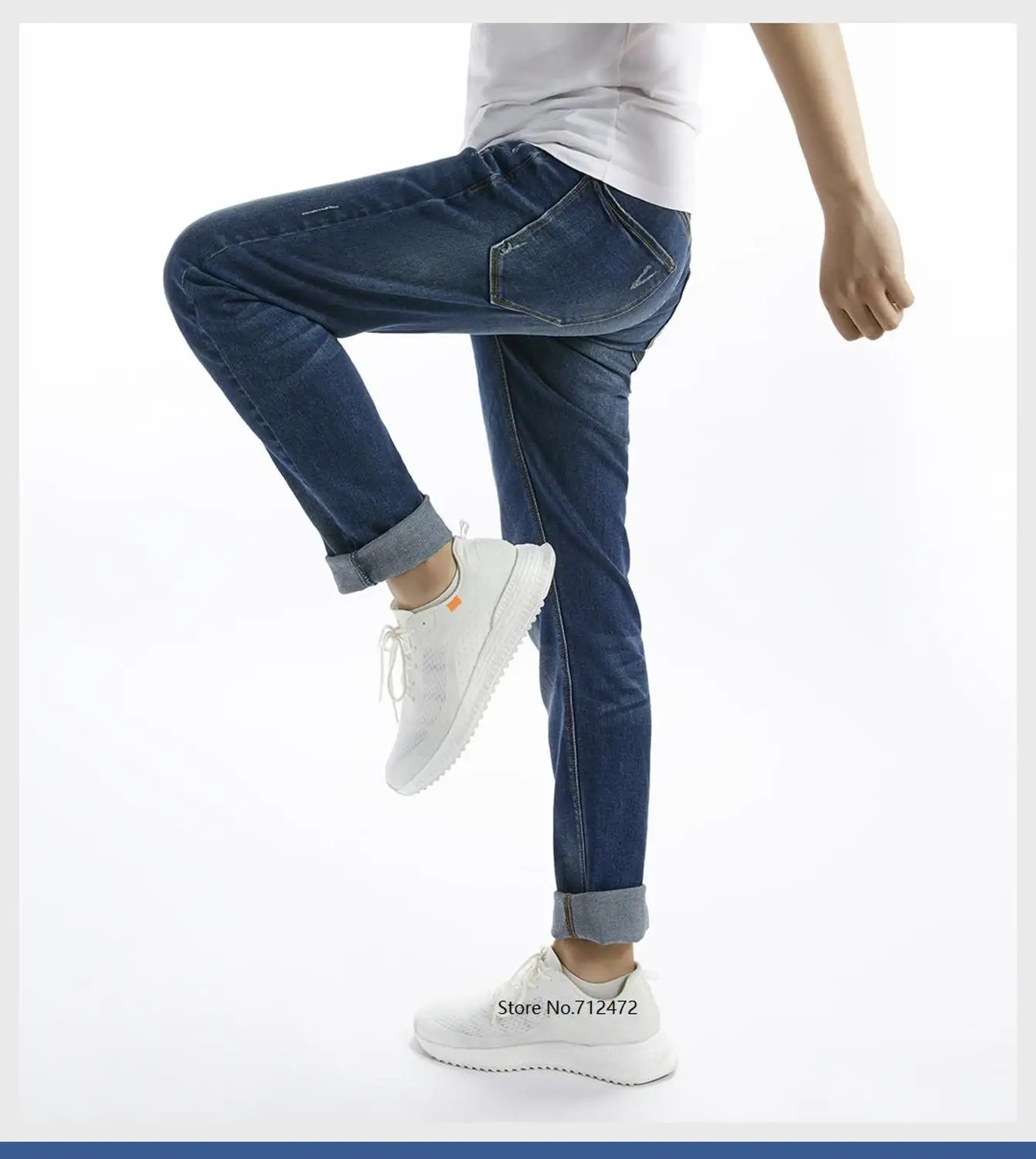  Xiaomi soft Slim fit Straight jeans High elasticity and comfort Trousers Casual Autumn winter Pants