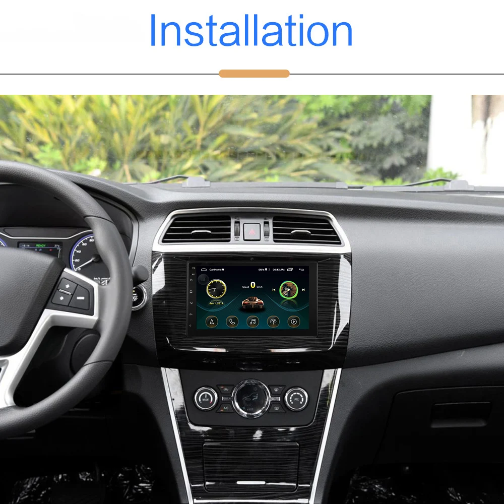 2 DIN 7 дюймов четырехъядерный Android 8,1 HD емкостный сенсорный экран Bluetooth Стерео FM радио MP5 gps Navi плеер Mirrorlink