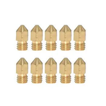 

10Pcs/lot MK7 MK8 Brass Nozzle Extruder Threaded 0.2/0.3/0.4/0.5/0.6/0.8mm For 1.75mm Filamnet Head 3D Printer Parts