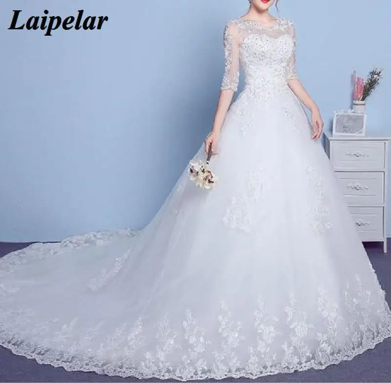 Laipelar, кружевные платья с цветами, милые, белые, цвета слоновой кости, модные сексуальные платья для невест размера плюс, макси размер 2-26W