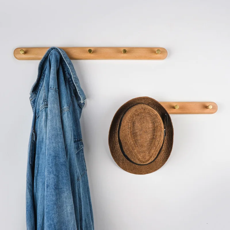 

Northern Europe Solid Wood Peg Hanging Wall Avoid Punch Clothes A Hook Originality Hallway Door Back Woodiness Coat Rack