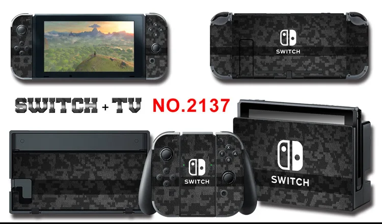 1set New Cute Anime Full Body Sticker for NS Switch Protective Cover Skin Colorful Art for Game Console Joy-Con Controller Decor