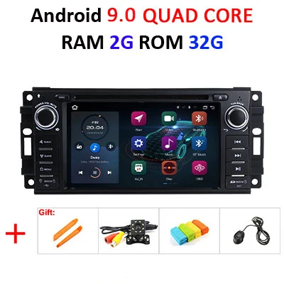 Android 9 Автомобильный мультимедийный dvd-плеер радио для Chrysler 300C jeep Compass/Dodge/Grand Cherokee gps навигация Стерео FM obd2 DSP - Цвет: 2G 32G