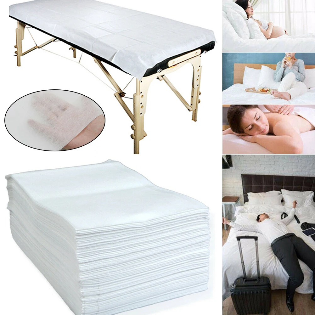 

100pcs Mattress Home Salon Bed Sheet Disposable Solid Massage SPA Hotel Waterproof Non-woven Hypoallergenic Table Cover Anti Oil