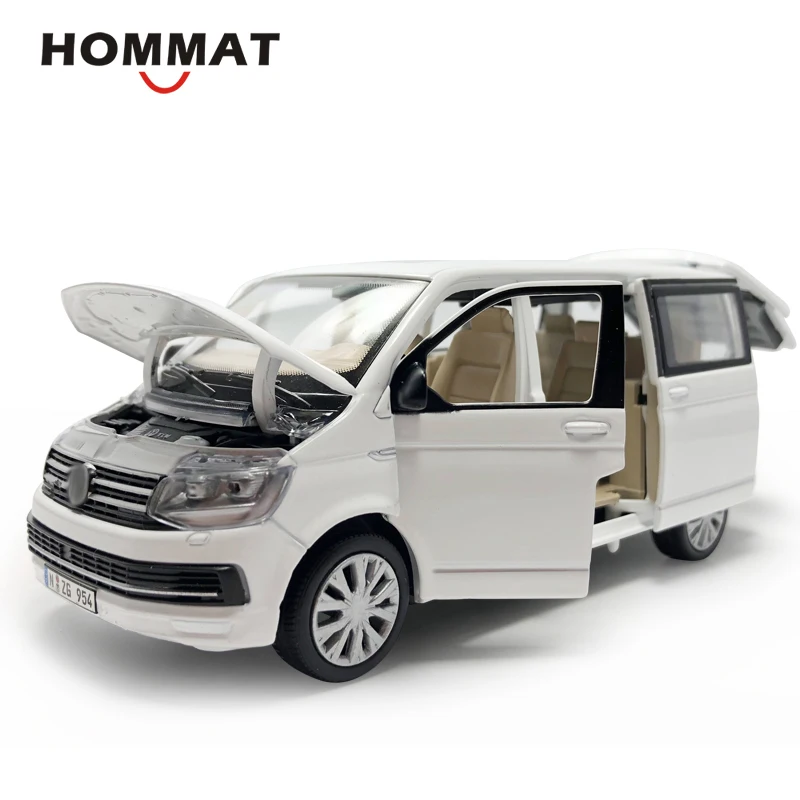 HOMMAT 1:32 T6 Multivan MPV автомобиль фургон модель автомобиля металлический сплав литья под давлением игрушка модель автомобиля коллекция подарок детские игрушки для детей Белый