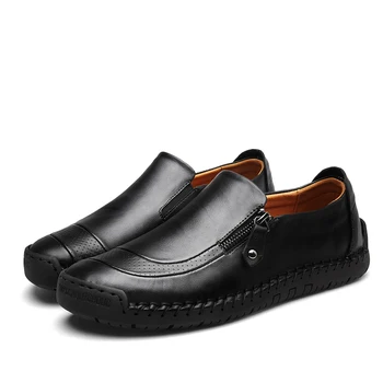 

New High Quality Pu Leather Men's Shoes Handmade Men Loafers Non-slip Flats Comfortable Dress Shoes Casual Shoes Big size 48