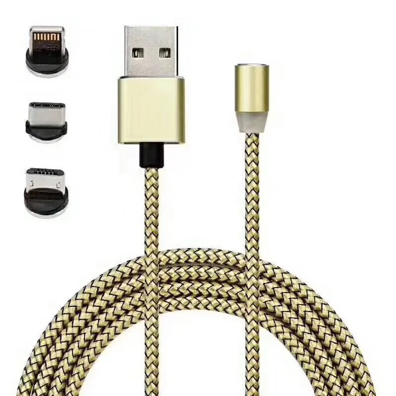 

Magnetic Cable 3 in 1 Micro USB Type C Adapter Charger Fast Charging For Iphone For Xiaomi For Sony Magnet Android Phone Cord